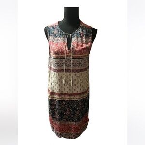 Beachlunchlounge Earthy Women’s Medium Boho Sleeveless Dress Casual Festival